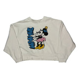 Minnie Mouse Mickey & Co. Cartoon Sweatshirt - XL White Cotton