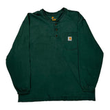 Carhartt Long Sleeve T-Shirt - XL Green Cotton