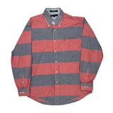 Tommy Hilfiger Striped Shirt - Large Grey Cotton