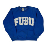 Fubu Spellout Sweatshirt - Small Blue Cotton