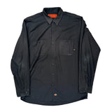 Dickies Tall Shirt - Large Black Polyester Blend