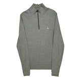 Burberry London 1/4 Zip - Small Grey Cotton