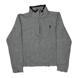 Age 5 Polo By Ralph Lauren 1/4 Zip - Small Grey Cotton