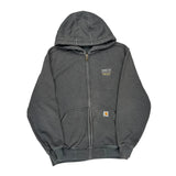 Carhartt Hoodie - Large Grey Cotton Blend