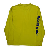 Polo Sport Spellout Long Sleeve T-Shirt - Medium Yellow Cotton