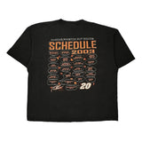 2003 Nascar Winston Cup Series Schedule Chase Authentics Nascar T-Shirt - 3XL Black Cotton