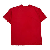 Indiana Champion Single Stitch T-Shirt - 2XL Red Cotton