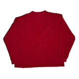 Mickey Mouse Disney Cartoon Sweatshirt - Large Red Cotton