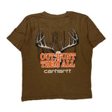 Age 8-10 Carhartt T-Shirt - Small Brown Cotton