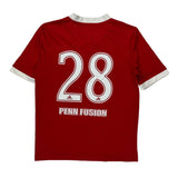 Age 11-12 Adidas Football Football Shirt - Medium Red Polyester