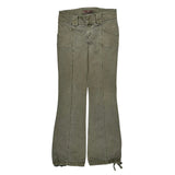 Guess Cargo Trousers - 29W UK 10 Khaki Cotton