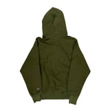 Reverse Weave Champion Hoodie - Small Green Cotton