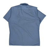 Dickies Short Sleeve Shirt - Large Blue Polyester Blend