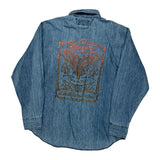 Harley Davidson Graphic Denim Shirt - XL Blue Cotton