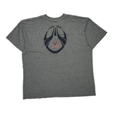 Nike College T-Shirt - 2XL Grey Cotton