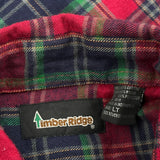 Timber Ridge Checked Flannel Shirt - Large Blue Cotton