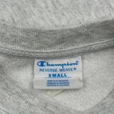 Reverse Weave Champion College Sweatshirt - Small Grey Cotton
