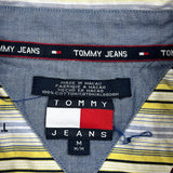 Tommy Jeans Striped Short Sleeve Shirt - Medium Multicoloured Cotton