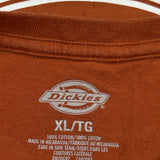 Dickies T-Shirt - XL Orange Cotton