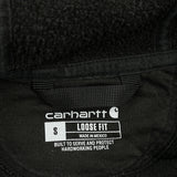 Rugged Quality Carhartt Graphic Hoodie - Small Black Cotton