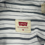 Levis Striped Shirt - Medium Blue Cotton