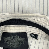 Harley Davidson Graphic Short Sleeve Shirt - 2XL Beige Cotton