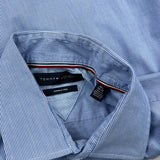 Tommy Hilfiger Striped Shirt - Medium Blue Cotton