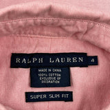 Ralph Lauren Slim Fit Shirt - XS Pink Cotton