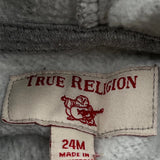 Age 24 Months True Religion Graphic Hoodie - 2XS Grey Cotton