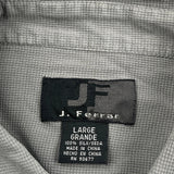 J. Ferrar Shirt - Large Grey Silk
