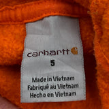 Age 5 Carhartt Hoodie - Small Orange Cotton