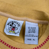 Mickey & Co. Cartoon Sweatshirt - XL Yellow Polyester Blend