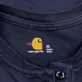 Carhartt Long Sleeve T-Shirt - XS Navy Cotton