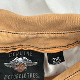 Motorcycle Harley Davidson Graphic Short Sleeve Shirt - 2XL Black Cotton