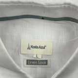 Kosta Azul Short Sleeve Shirt - Large White Linen