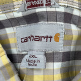 Carhartt Checked Short Sleeve Shirt - 2XL Multicoloured Cotton