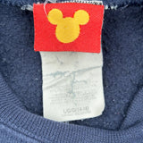 Disney Cartoon Sweatshirt - Large Navy Cotton Blend