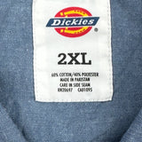 Dickies Shirt - 2XL Blue Cotton Blend