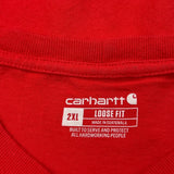 Carhartt T-Shirt - 2XL Red Cotton