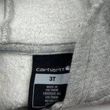 Age 3 Carhartt Hoodie - XS Grey Cotton Blend