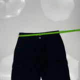 Southpole Hip Hop Cargo Shorts - 36W 10L Black Cotton