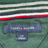 Tommy Hilfiger V-Neck Jumper - Large Green Cotton