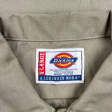 Dickies Short Sleeve Shirt - XL Khaki Polyester Blend