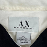 Armani Exchange Contrast Stitch Shirt - XL Black Cotton