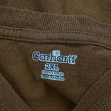 Carhartt Long Sleeve T-Shirt - 2XL Brown Cotton