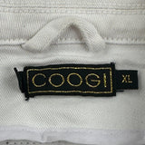 Coogi Studded Denim Gilet - XL White Cotton