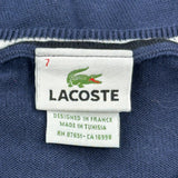 Lacoste V-Neck Jumper - 2XL Navy Cotton