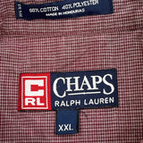 Chaps Ralph Lauren Shirt - 2XL Burgundy Cotton Blend