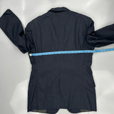Christian Dior Pinstripe Blazer - Medium Blue Wool Blend
