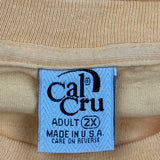 Show-Me State Games Volunteer Cal Cru Single Stitch T-Shirt - 2XL Yellow Cotton